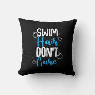 Funny Simma Hair Dont Care Gift Cute Swimming Mana Kudde