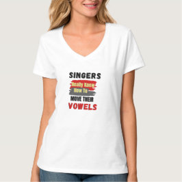 Funny Singers Vowel Rörelser T Shirt