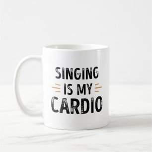 Funny Singing är min Cardio - Singer Gift Kaffemugg