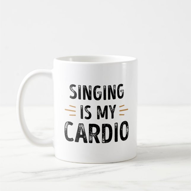 Funny Singing är min Cardio - Singer Gift Kaffemugg (Vänster)