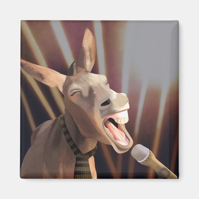 Funny Singing Donkey Farm Animal Magnet (Framsidan)