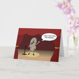 Funny Singing Potato for Potato Älskare Birthday Kort