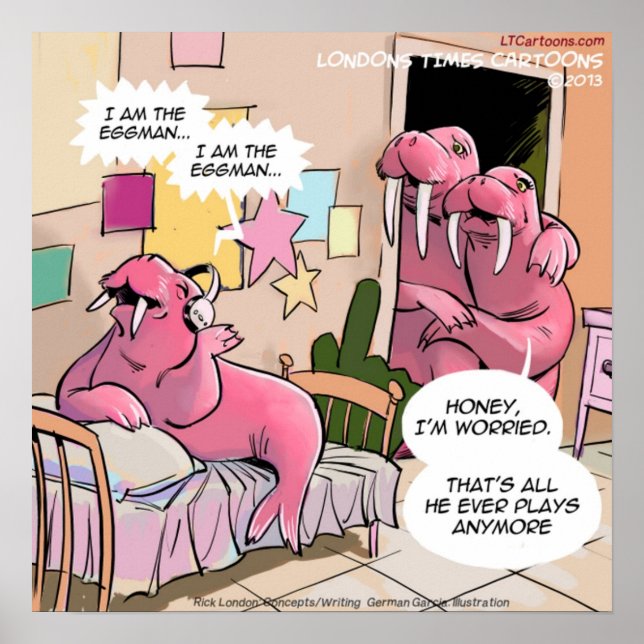 Funny Singing Walrus Poster (Framsidan)