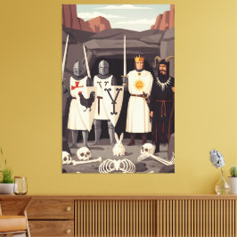 Funny Sir Lancelot and Tim the Enchanter spoof Canvastryck