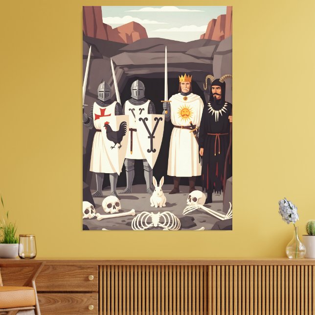 Funny Sir Lancelot and Tim the Enchanter spoof Canvastryck (Insitu (Vardagsrum))