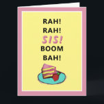 Funny sister Birthday Card Kort<br><div class="desc">Lustigt födelsedag för din kära syster.</div>