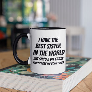 Funny Sister Gift, Birthday Gift, julgåva Mugg
