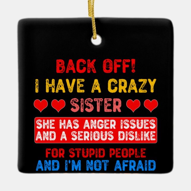 Funny Sister Say Julgransprydnad Keramik (Framsida)