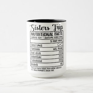 Funny Sisters Resa Nutritional Facts Mugg