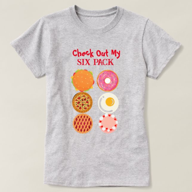 Funny Six Pack T-Shirt (Design framsida)
