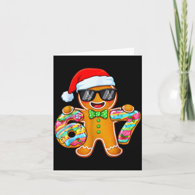 Funny Six Seven 67 Gingerbread Christmas Boys Xmas Kort (Framsida)