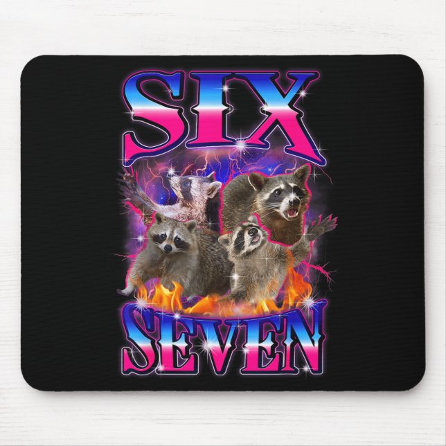 Funny Six Seven 67 Meme 67 Racoon Meme Bootleg Gra Musmatta (Framsidan)
