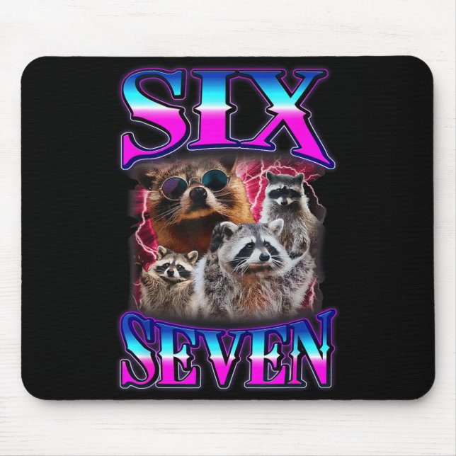 Funny Six Seven 67 Meme 67 Racoon Meme Bootleg Gra Musmatta (Framsidan)