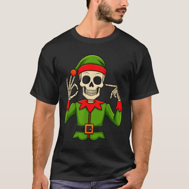 Funny Six Seven 67 Meme 6 7 Christmas Elf Hand Boy T Shirt (Framsida)