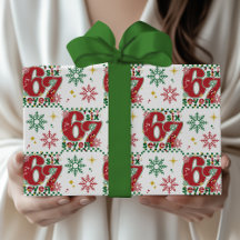 Funny Six Seven 67 Meme Retro Xmas Humor Christmas
