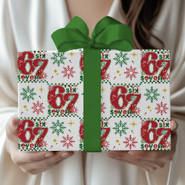 Funny Six Seven 67 Meme Retro Xmas Humor Christmas Presentpapper