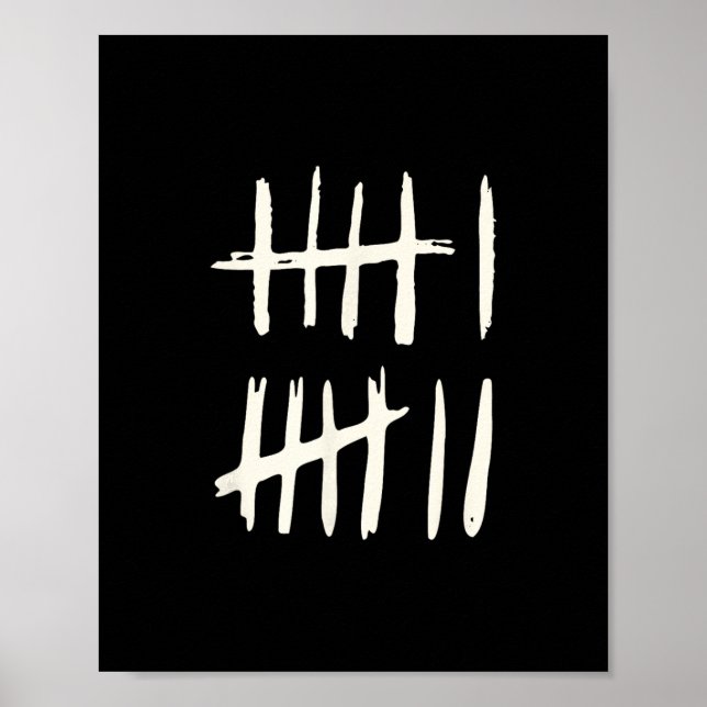 Funny Six Seven 67 Meme Tally Marks 6 7 Numbers  Poster (Framsidan)