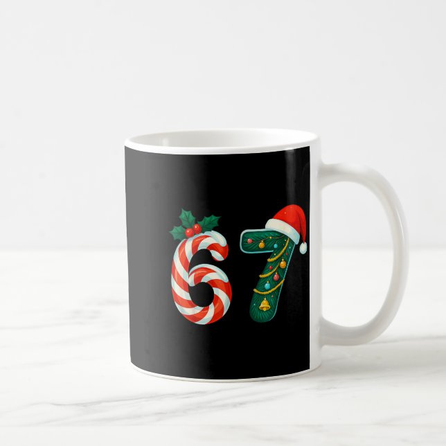 Funny Six Seven 6 7 Meme Christmas Family Xmas San Kaffemugg (Höger)