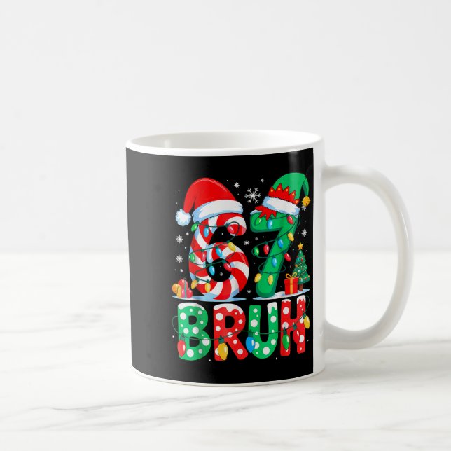 Funny Six Seven 6 7 Meme Christmas Family Xmas San Kaffemugg (Höger)