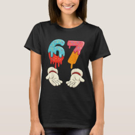 Funny Six Seven 6 7 Meme Christmas Ice Cream Drip T Shirt