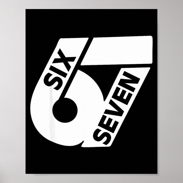 Funny Six Seven 6 7 Meme Gen Alpha 6 7 Meme School Poster (Framsidan)