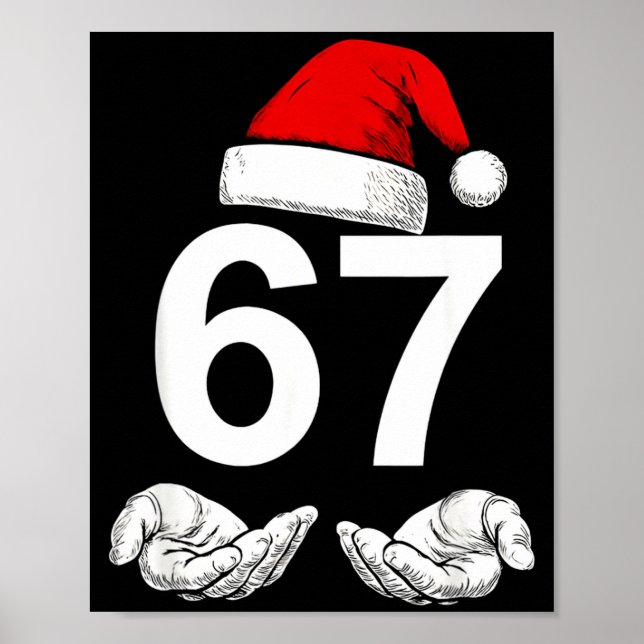 Funny Six Seven 6 7 Meme Gen Alpha Slang Christmas Poster (Framsidan)