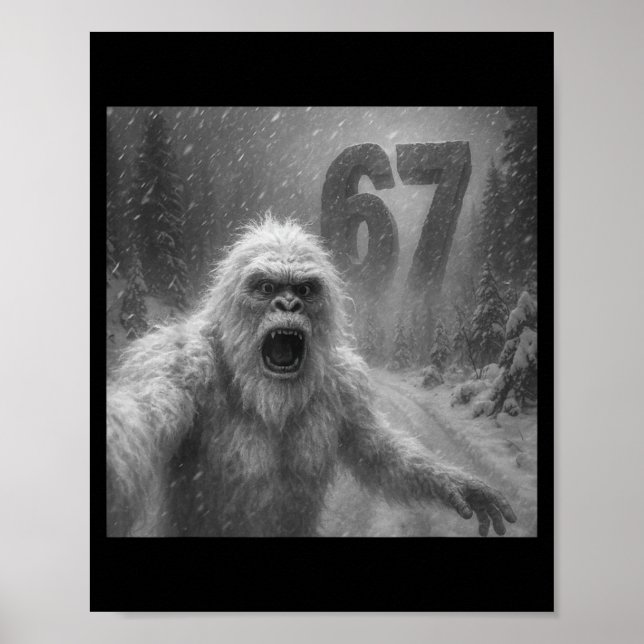 Funny Six Seven 6 7 Meme Gen Z Alpha Slang Yeti Se Poster (Framsidan)