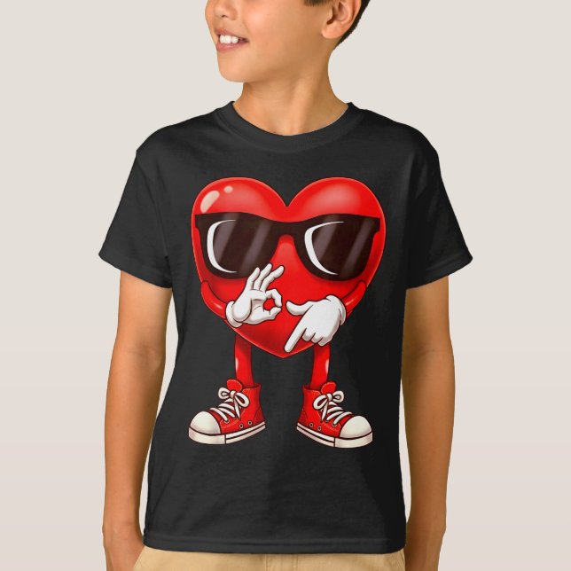 Funny Six Seven 6 7 Meme Heart Valentines Day Men  T Shirt (Framsida)
