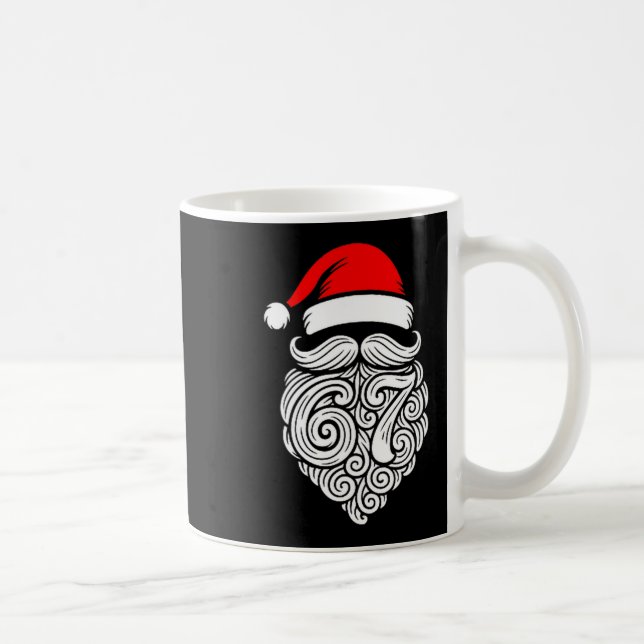 Funny Six Seven 6 7 Meme Santa Christmas Shirt Men Kaffemugg (Höger)