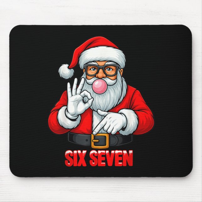 Funny Six Seven 6 7 Meme Santa Christmas Shirt Men Musmatta (Framsidan)