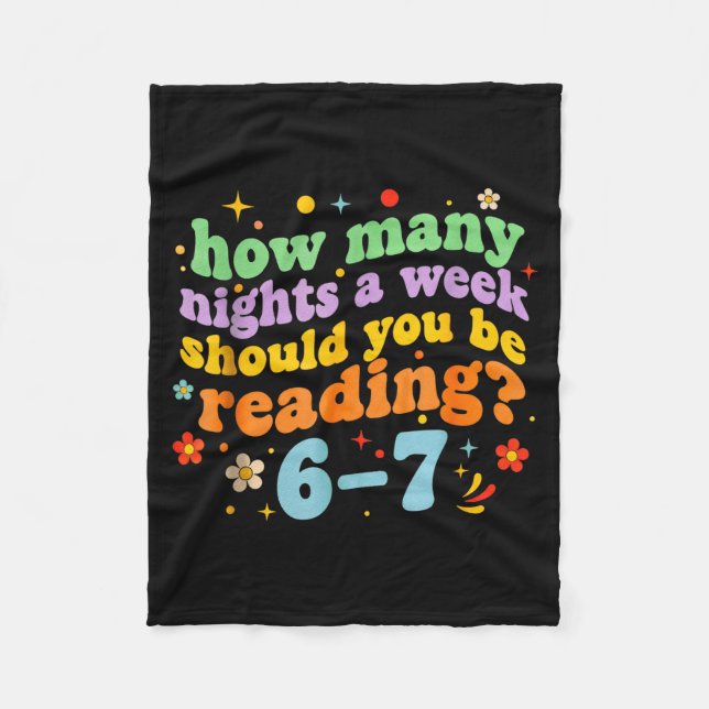Funny Six Seven 6 7 Meme Teacher Design Reading 6- Fleecefilt (Framsidan)
