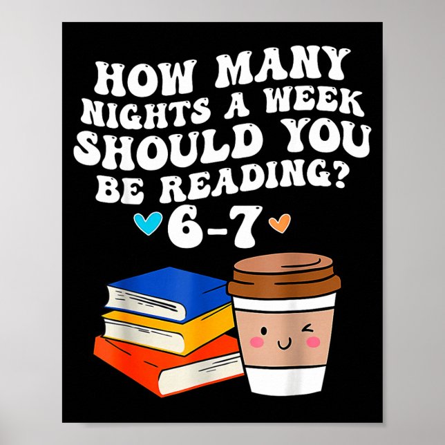 Funny Six Seven 6 7 Meme Teacher Reading 6-7 67 St Poster (Framsidan)