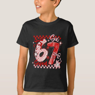 Funny Six Seven 6 7 Meme Valentine Girl  T Shirt