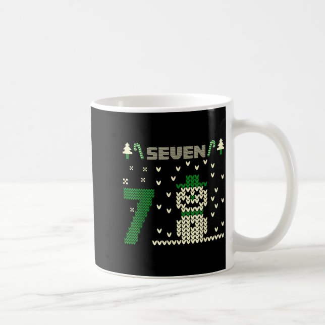 Funny Six Seven 6 7 Ugly Christmas Sweaters For Co Kaffemugg (Höger)