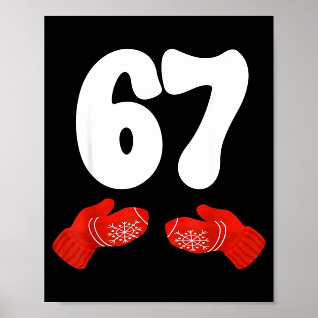 Funny Six Seven Christmas Pajamas Meme Gen Alpha 6 Poster (Framsidan)