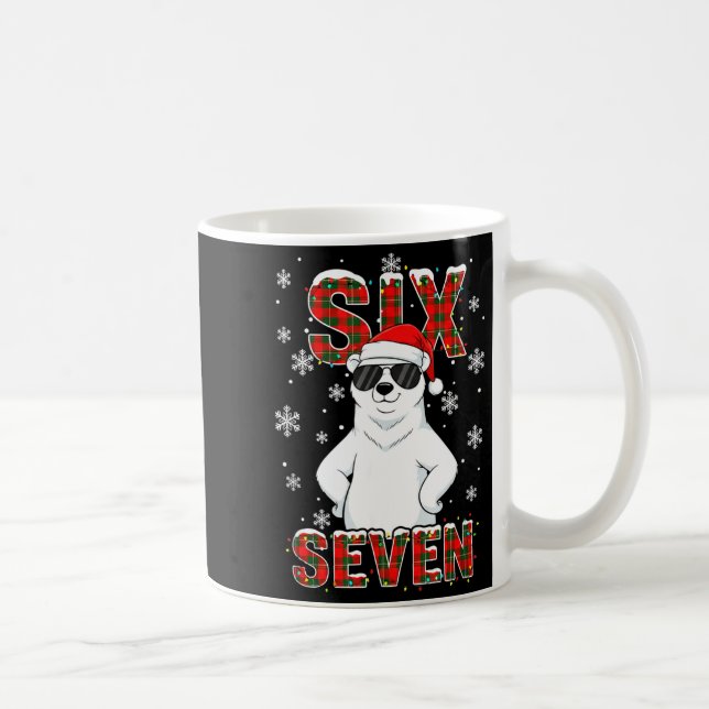 Funny Six Seven Lar Bear Christmas 67 Santa Hat Wi Kaffemugg (Höger)