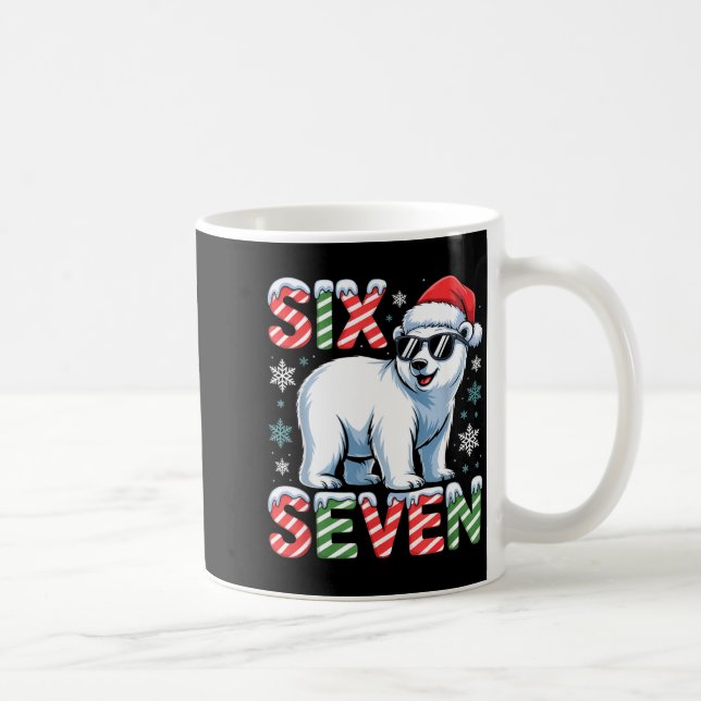 Funny Six Seven Lar Bear Christmas 67 Santa Hat Wi Kaffemugg (Höger)