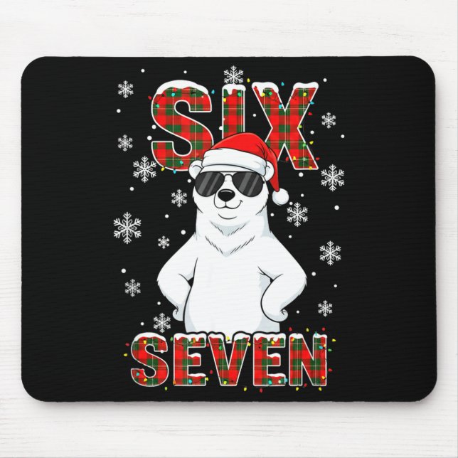 Funny Six Seven Lar Bear Christmas 67 Santa Hat Wi Musmatta (Framsidan)