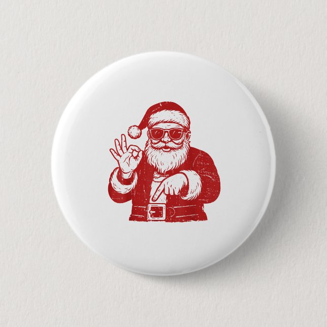 Funny Six Seven Meme 67 Christmas Brainrot Santa C Knapp (Framsida)