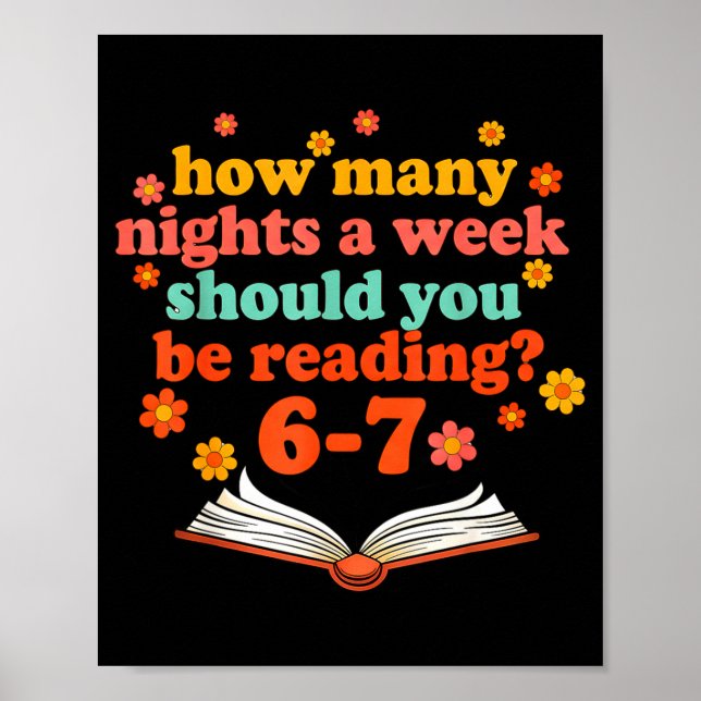 Funny Six Seven Meme 6 7 Teacher Book Reading 6 7  Poster (Framsidan)