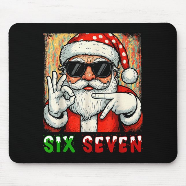 Funny Six Seven Meme Christmas Cool Santa Saying 6 Musmatta (Framsidan)