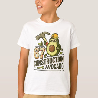 Funny Six Seven Meme Construction Avocado T Shirt