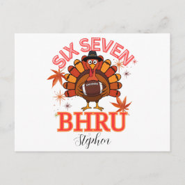 Funny Six Seven Meme Turkey Bruh,Postcard Vykort