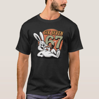 Funny Six Seven Rabbit Smoking Easter T Shirt
