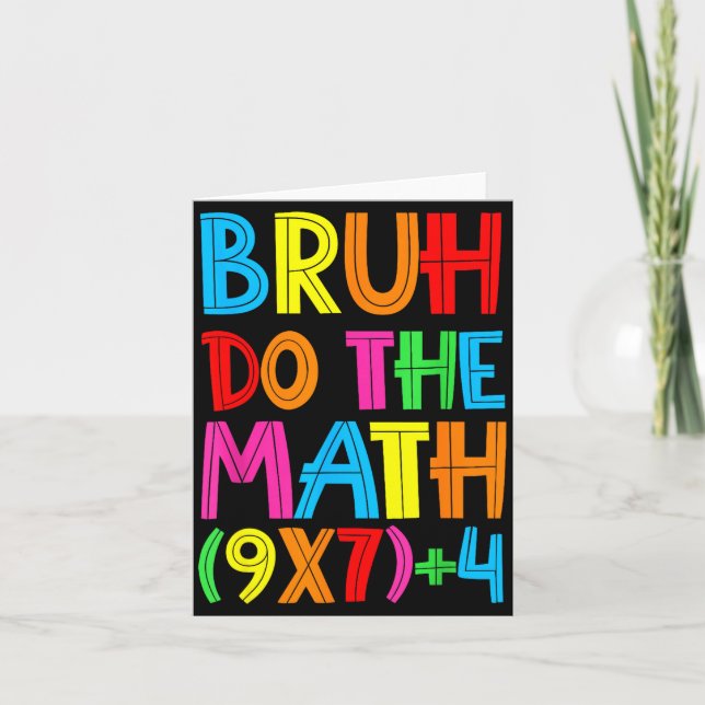 Funny Six Seven Teacher Student Bruh Do The Math 6 Kort (Framsida)