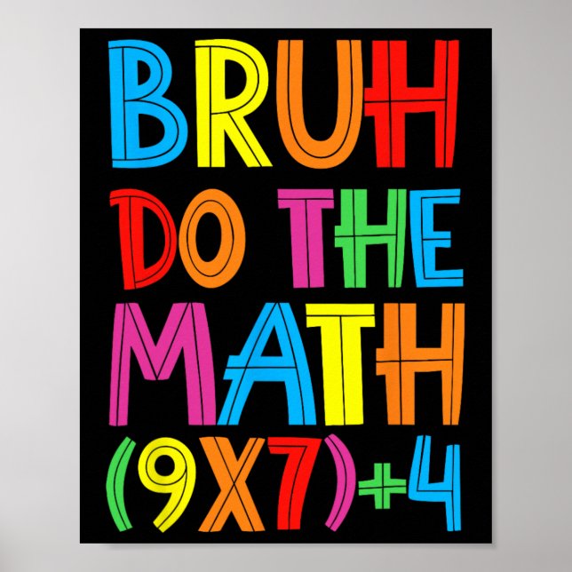 Funny Six Seven Teacher Student Bruh Do The Math 6 Poster (Framsidan)