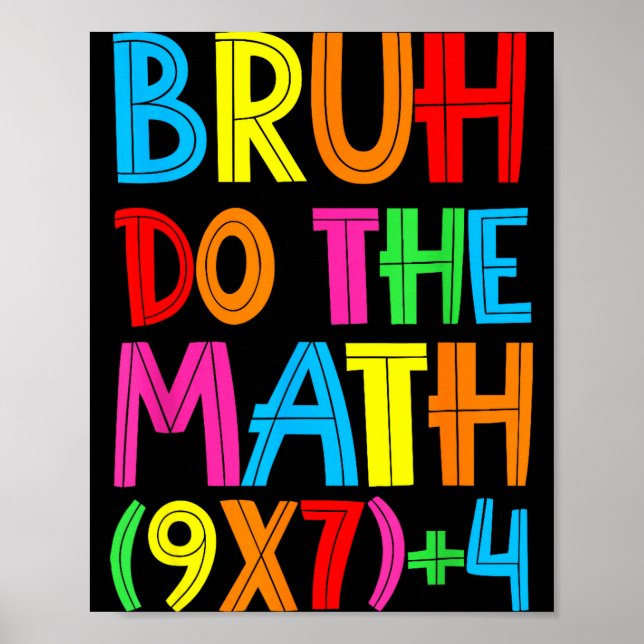 Funny Six Seven Teacher Student Bruh Do The Math 6 Poster (Framsidan)