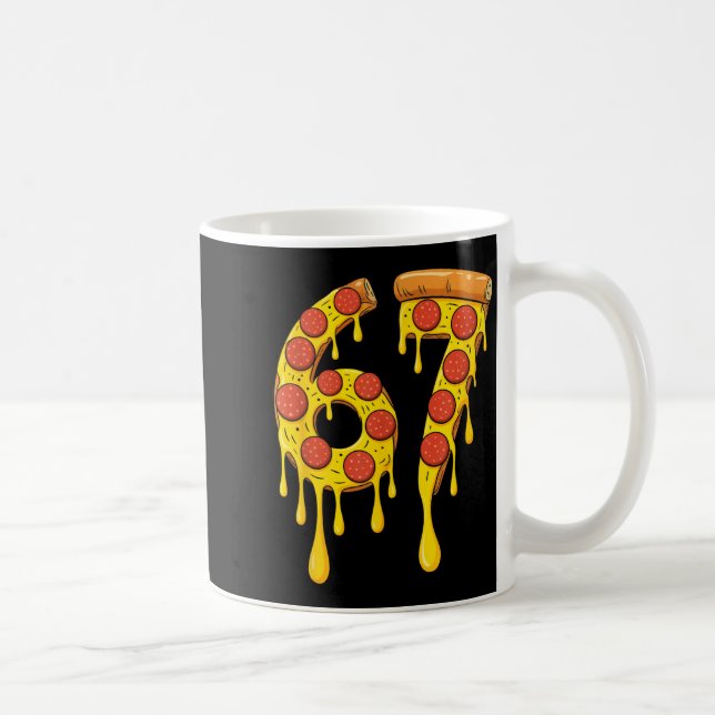 Funny Six Seven Zza 67 Number  Kaffemugg (Höger)