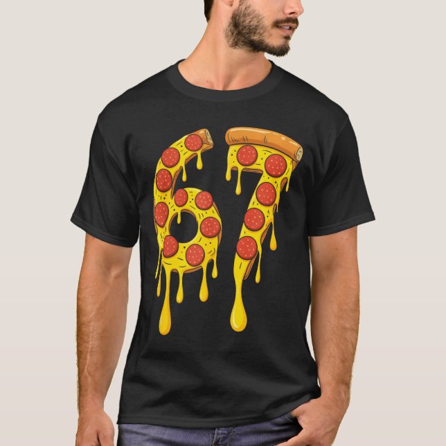 Funny Six Seven Zza 67 Number  T Shirt (Framsida)