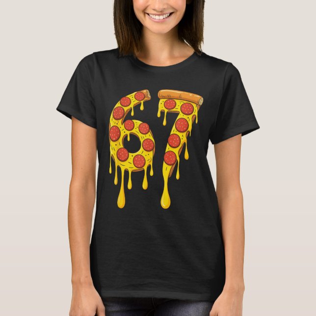 Funny Six Seven Zza 67 Number  T Shirt (Framsida)